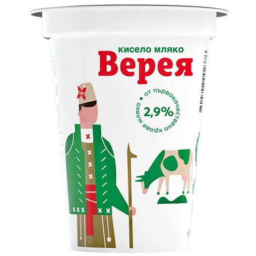 МЛЯКО Кисело "Верея" 400г 2.9%