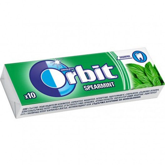 ДЪВКИ "Orbit" 14г /spearmint - дражета/