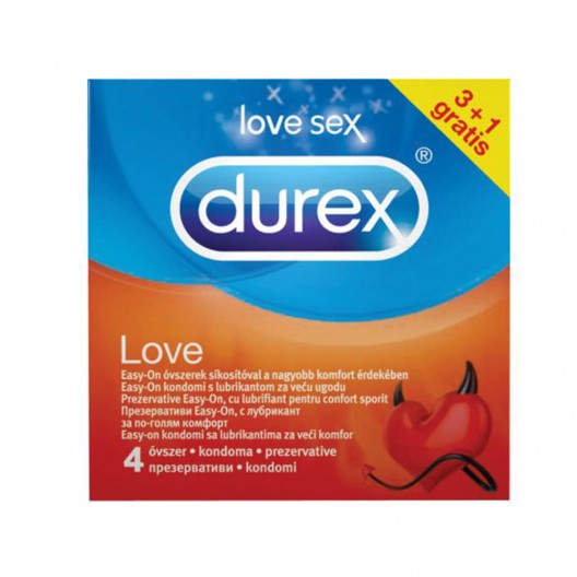 ПРЕЗЕРВАТИВИ "Durex" 4бр. /love/
