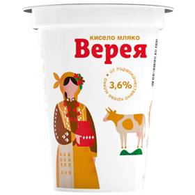МЛЯКО Кисело "Верея" 400г 3.6%