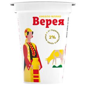 МЛЯКО Кисело "Верея" 400г  2.0%