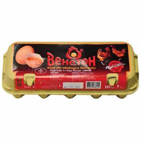 ЯЙЦА "Венетон" 10бр. размер L /от свободни кокошки/