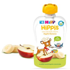БИО ЗАКУСКА ПЛОДОВА "Hipp " 100г /банан и ябълка 8573/