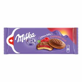 БИСКВИТИ "Milka" 147г /малина/