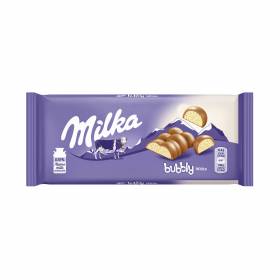 ШОКОЛАД "Milka Bubbly White" 95г /аериран/