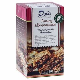 БИСКВИТИ "Доби" 150г /лимец и боровинки/