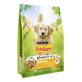ХРАНА за кучета "Friskies Dry" 500г /баланс/