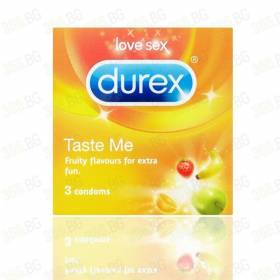 ПРЕЗЕРВАТИВИ "Durex" 3бр. /taste me/